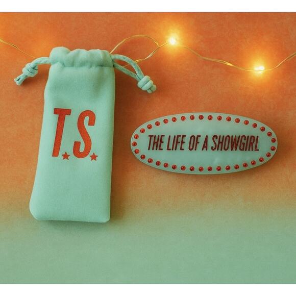 NEW Taylor Swift ? The Life of a Showgirl Barrette Hair Clip + TS Pouch TLOAS